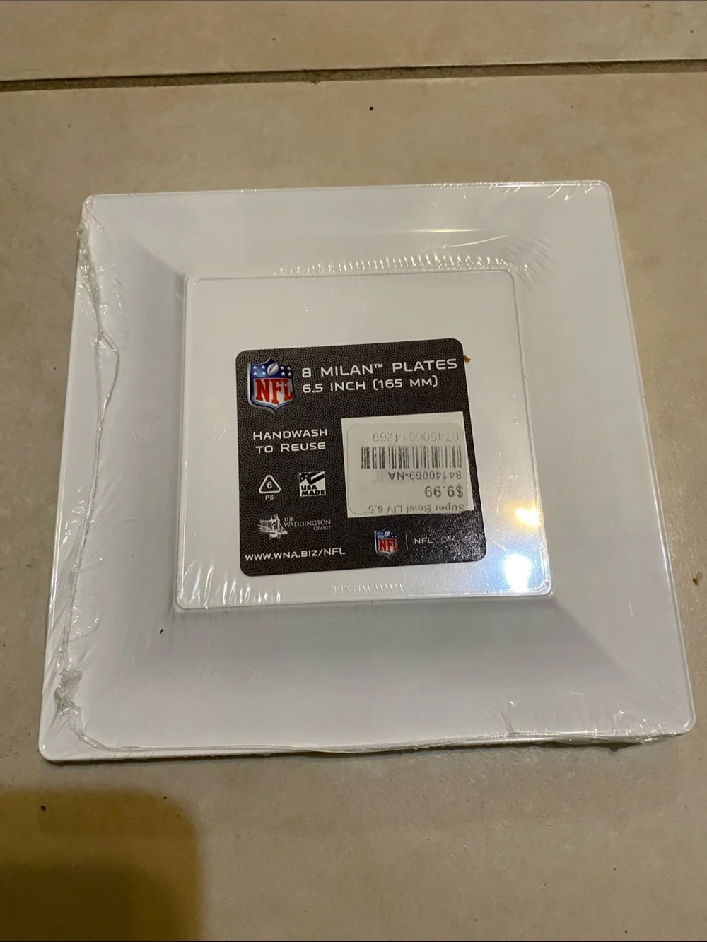 Super Bowl LIV Party Plates - Teal and White
